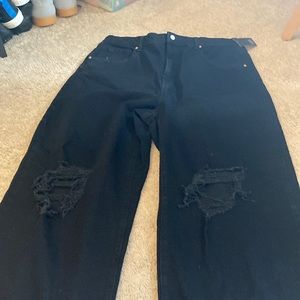 NWT Wild Fable Sz 18 Black Baggy Jean